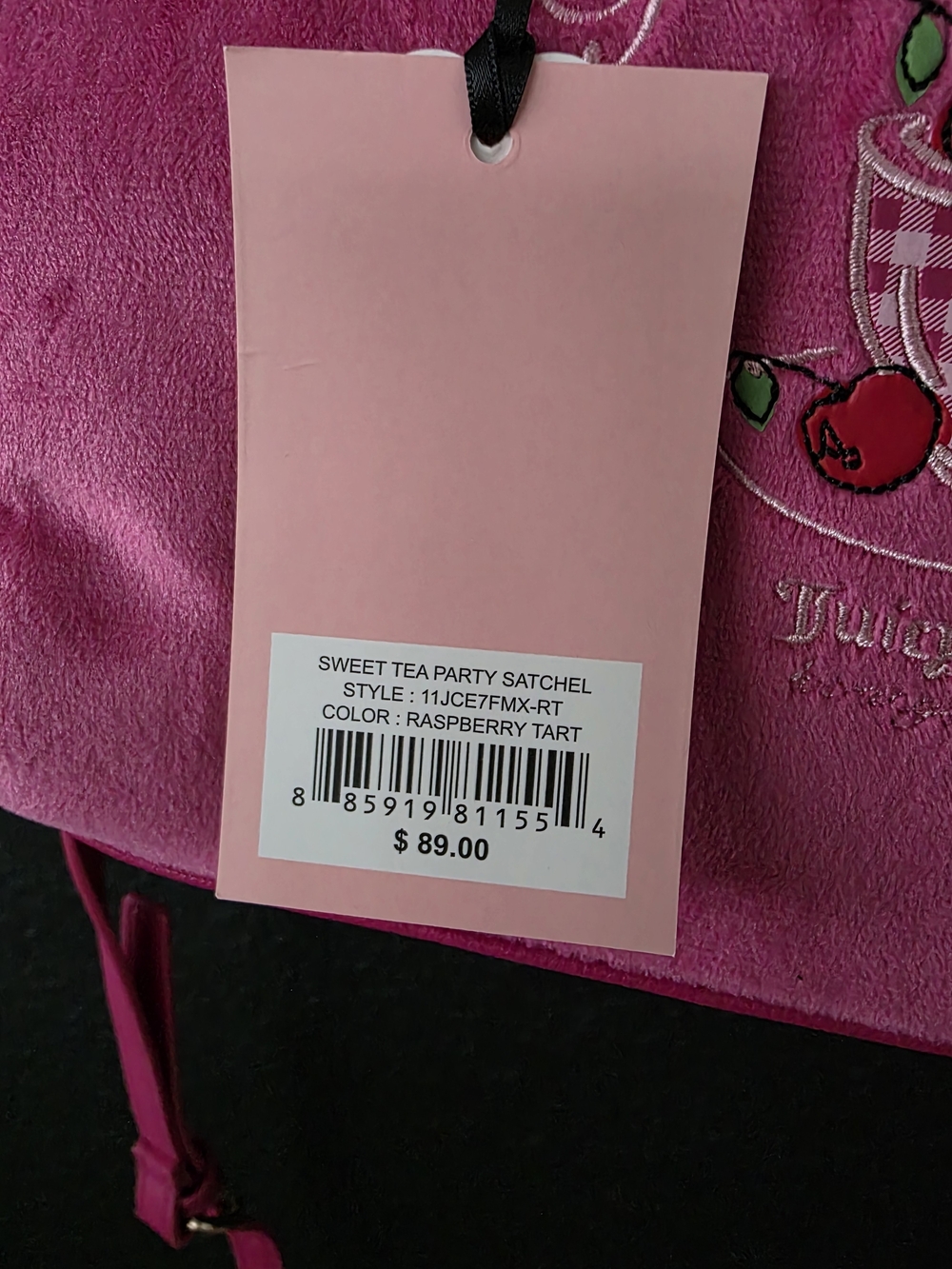 NWT Juicy Couture Sweet Tea Party Satchel - Picture 6 of 6